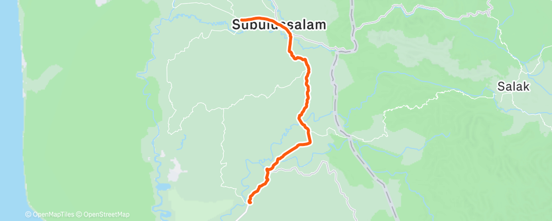 Map of the activity, Outdoor cycle