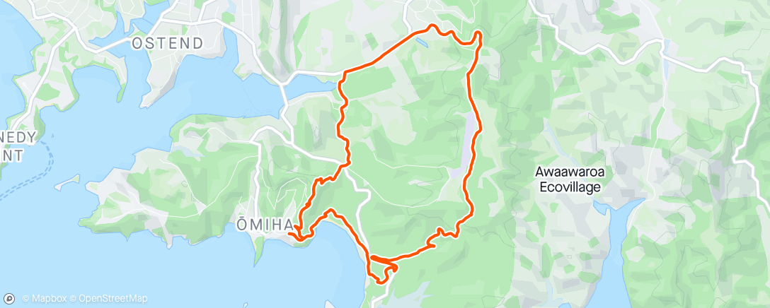 Map of the activity, Rocky bay loop