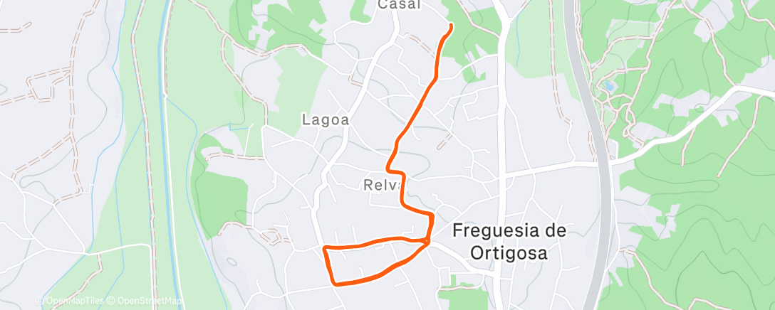Map of the activity, Morning Run