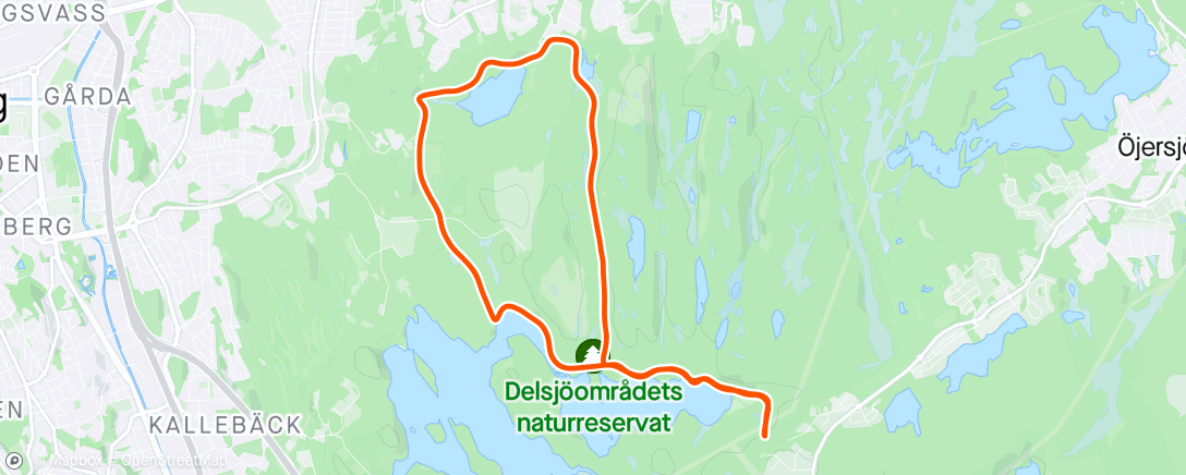 Map of the activity, T/r bertilssons stuga - 8:an