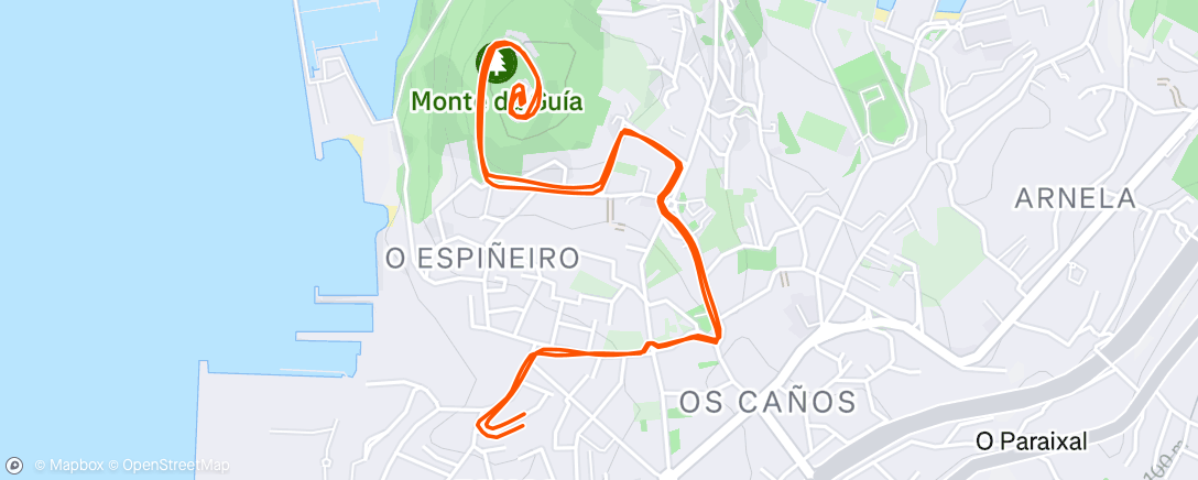 Map of the activity, Vigo -A Guia