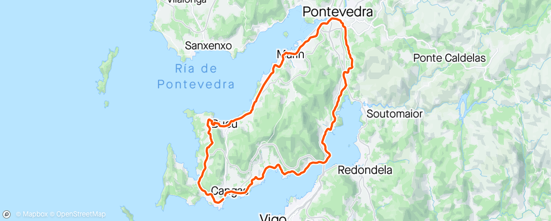 Map of the activity, Vuelta al Morrazo con la gente del Bike