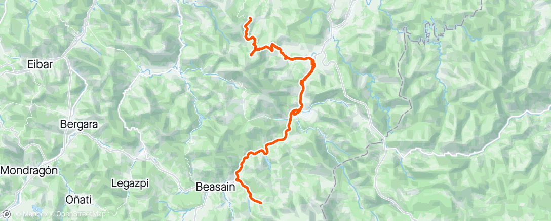 Mapa de la actividad, Bicicleta a la hora del almuerzo