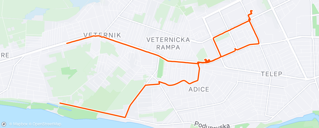 Map of the activity, Afternoon Ride