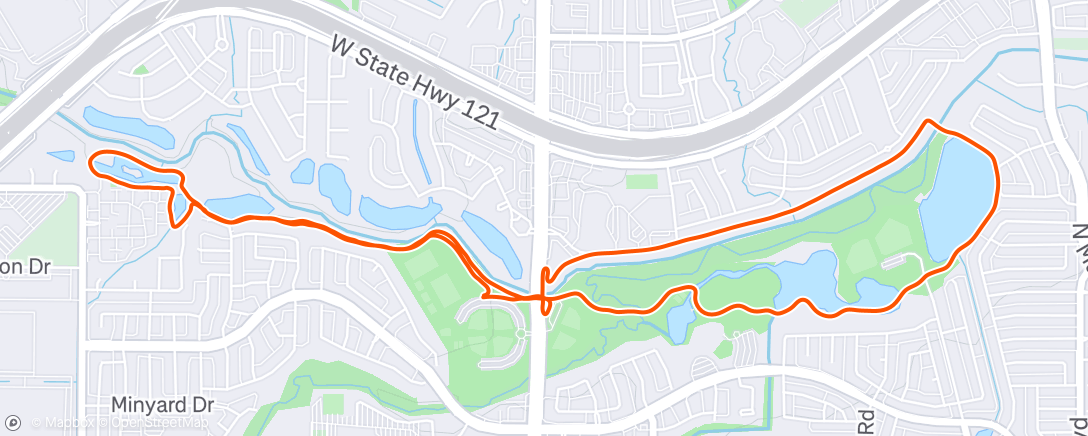 Map of the activity, Andy Brown Park Loop Walk ☁️