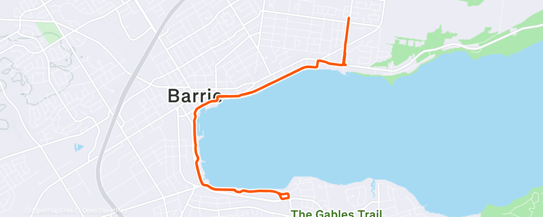 Map of the activity, Morning Run
