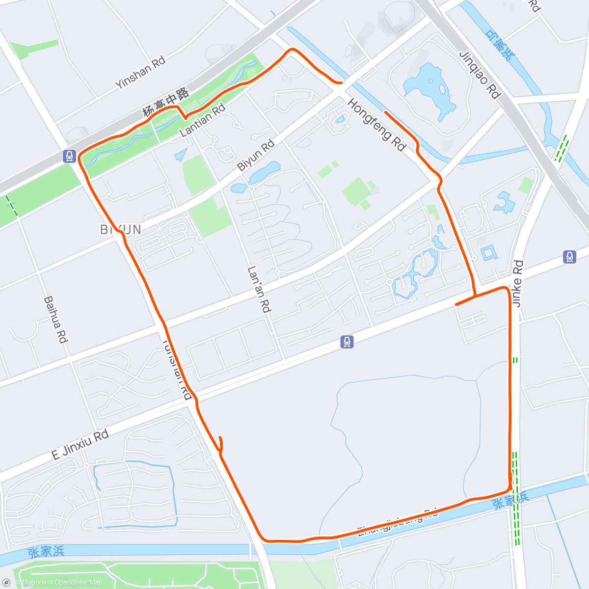 Map of the activity, The goal (temple) closed for construction, still a nice run