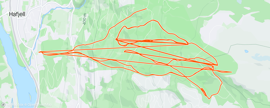 Map of the activity, Hafjell