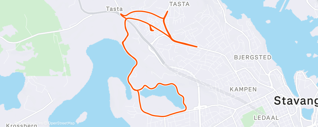 Map of the activity, 5x1km + 3x400m