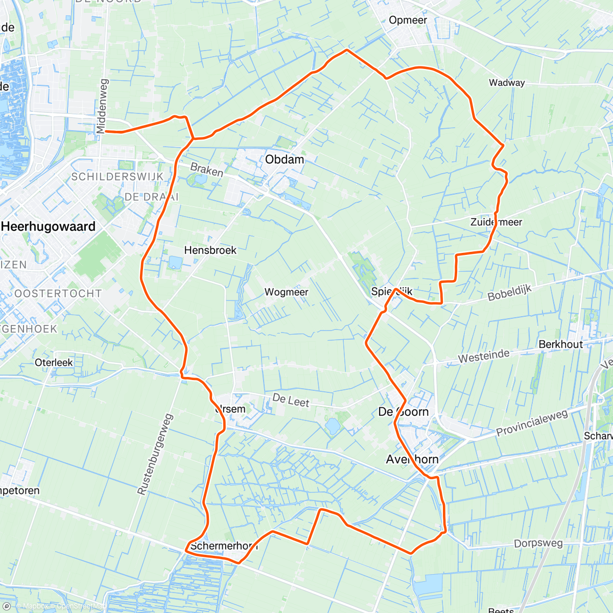 Map of the activity, 4/7/2025 - Uurtje voor mezelf (ZW3)