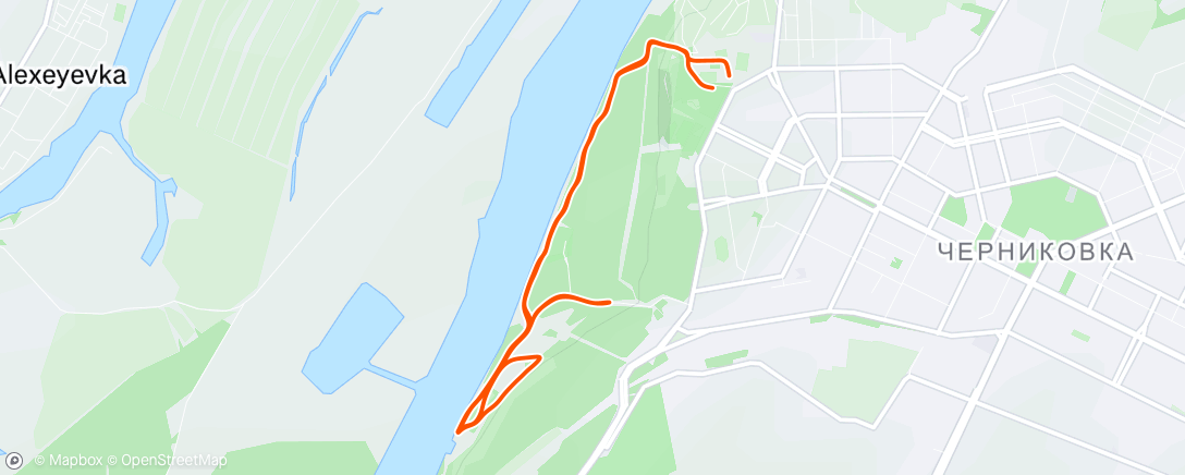 Map of the activity, Night Run