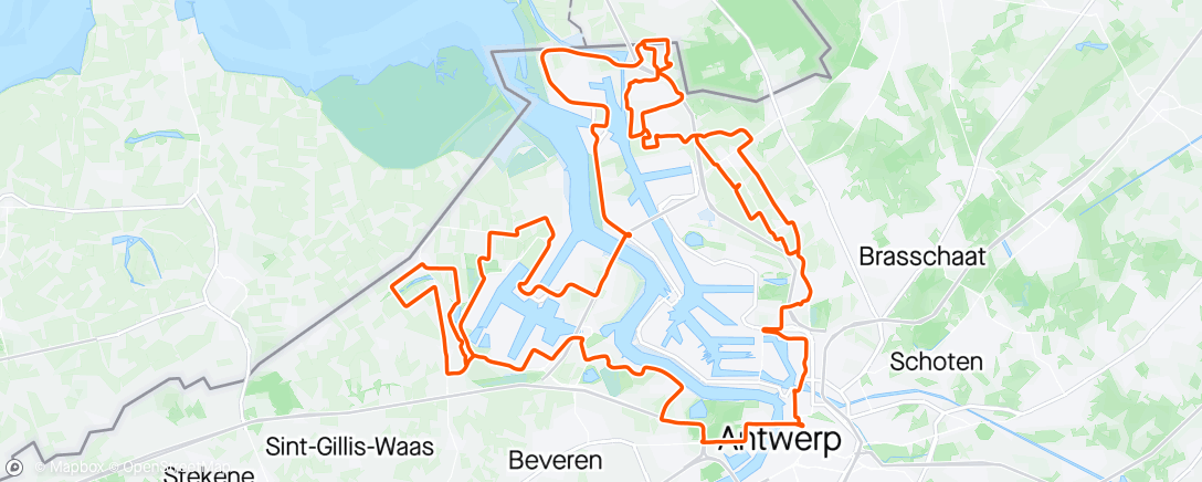 Map of the activity, Antwerp Port Epic - Kristoff 🥇