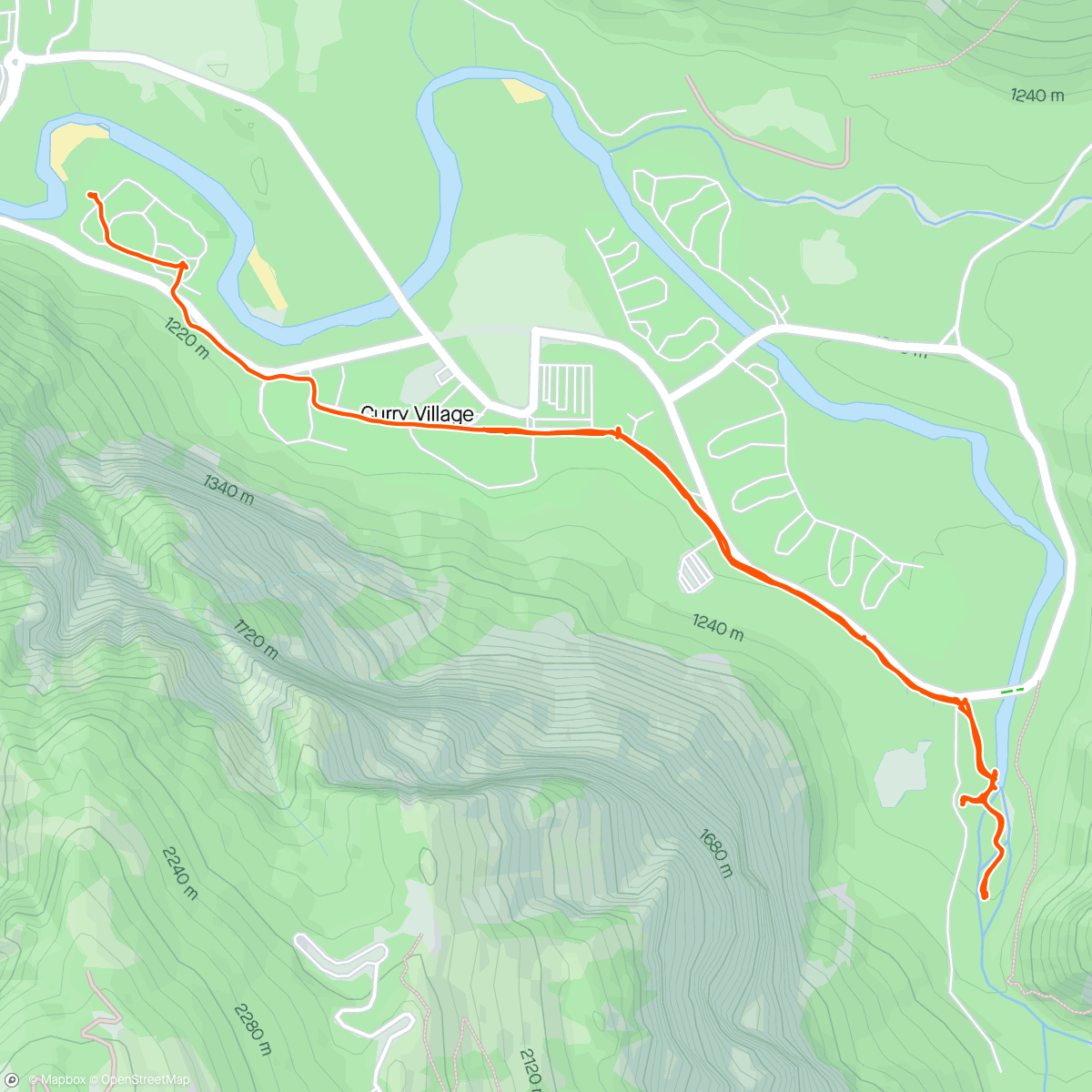 Map of the activity, Yosemite walk