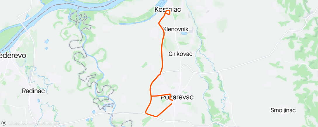 Carte de l'activité Костолац 🌞😎