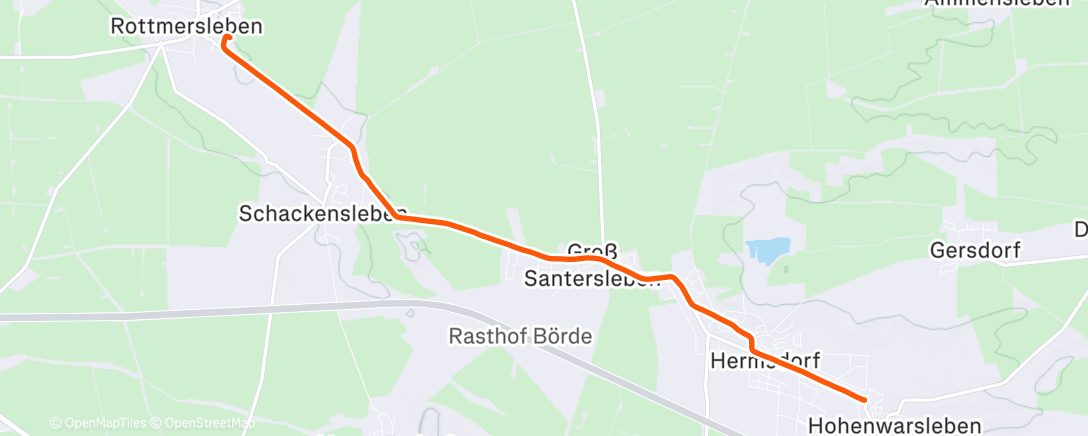 Map of the activity, Morning Run