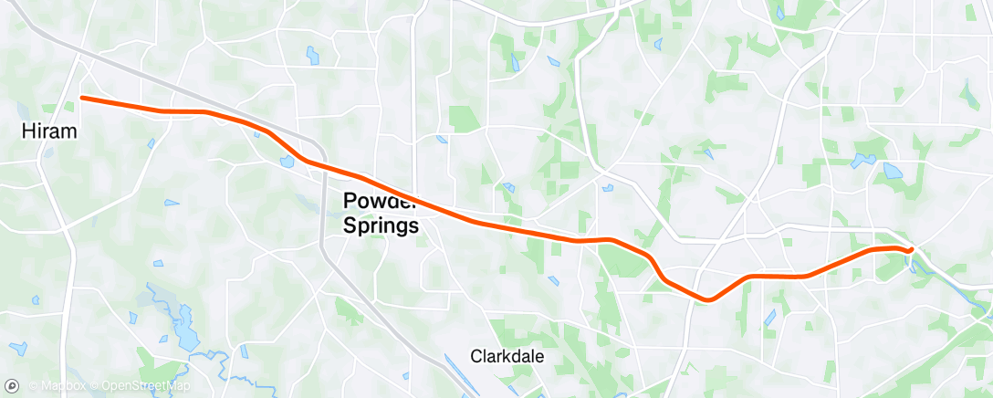 Map of the activity, Afternoon Ride