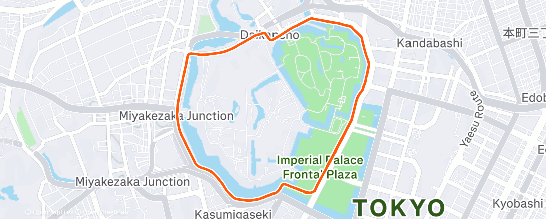 Map of the activity, Morning Run