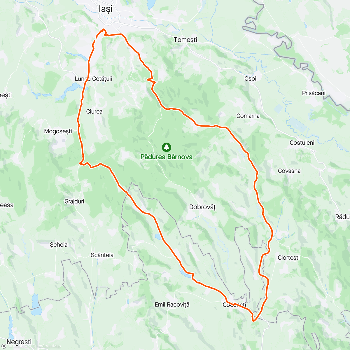 Mapa da atividade, Tur de Codaesti