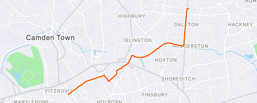 Map of the activity, Afternoon Ride