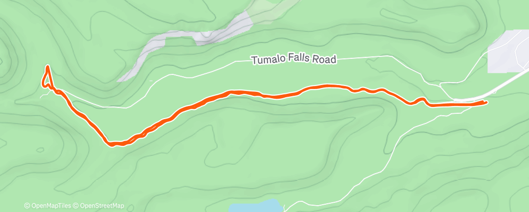 Map of the activity, Afternoon Trail Run