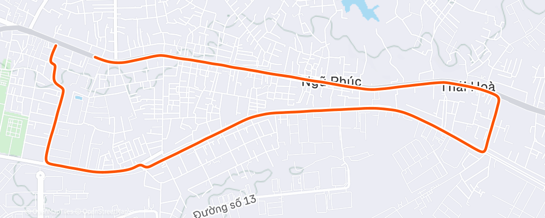 Map of the activity, Morning Run