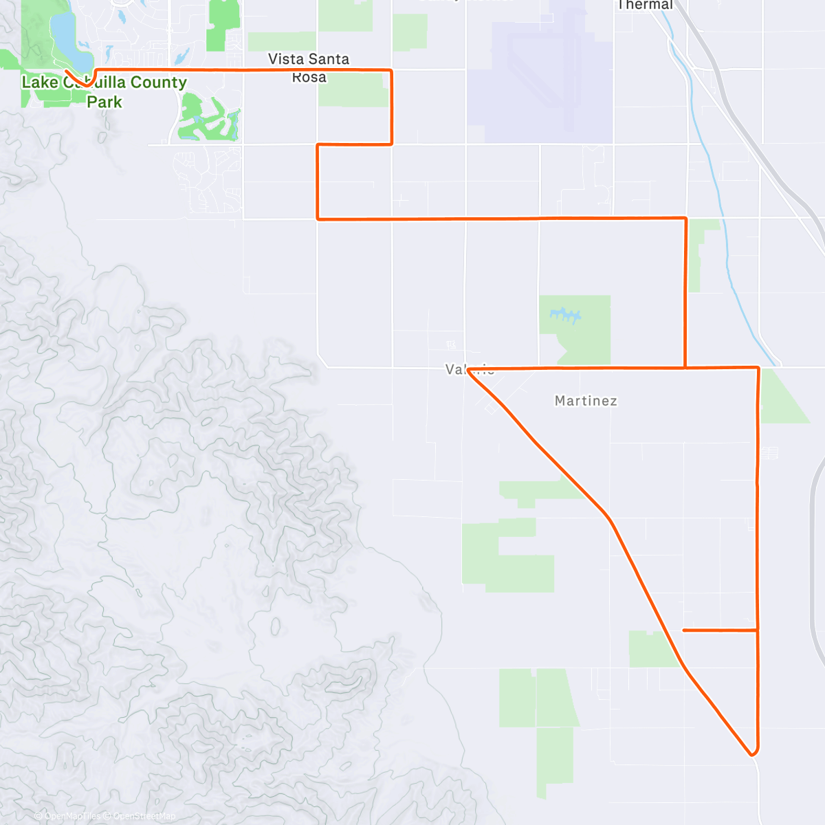 Map of the activity, ROUVY - IRONMAN 70.3 La Quinta 2019