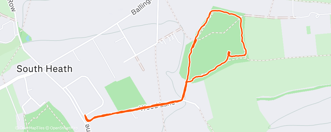 Map of the activity, Afternoon Walk