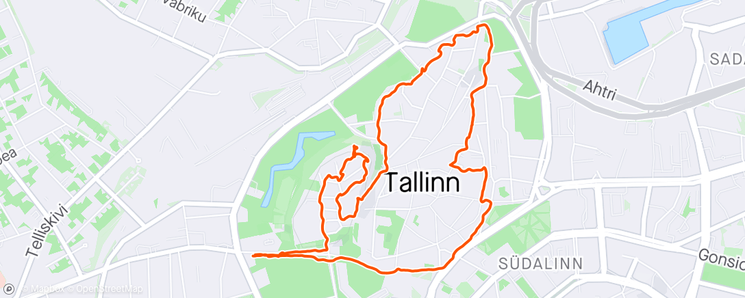 Map of the activity, Tallinn walk