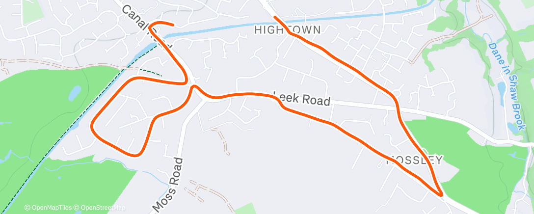 Map of the activity, Lunch Run