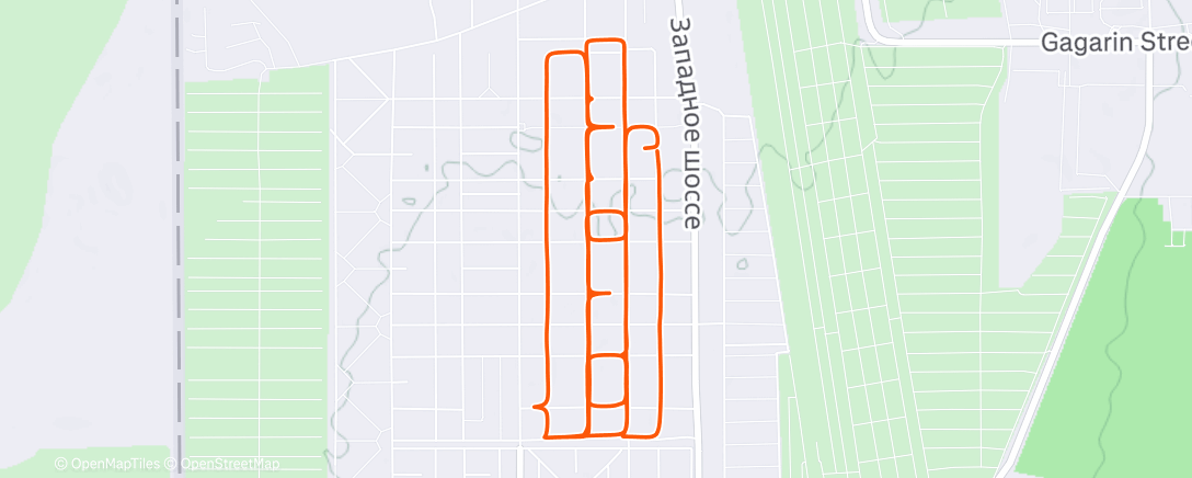 Map of the activity, Ночной забег