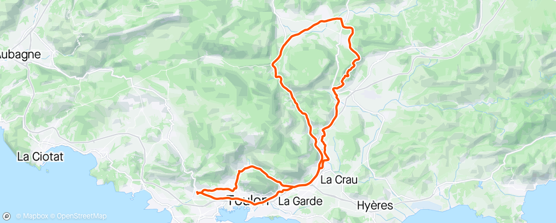 Map of the activity, Sortie FDC jusqu'à Forcalqueiret puis retour solo