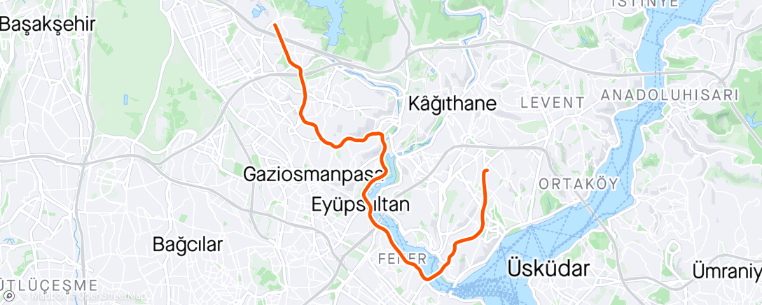 Mappa dell'attività Evening Ride