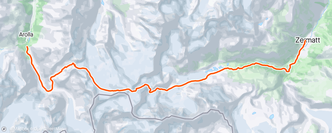 Map of the activity, Zermatt-Arolla 🇨🇭