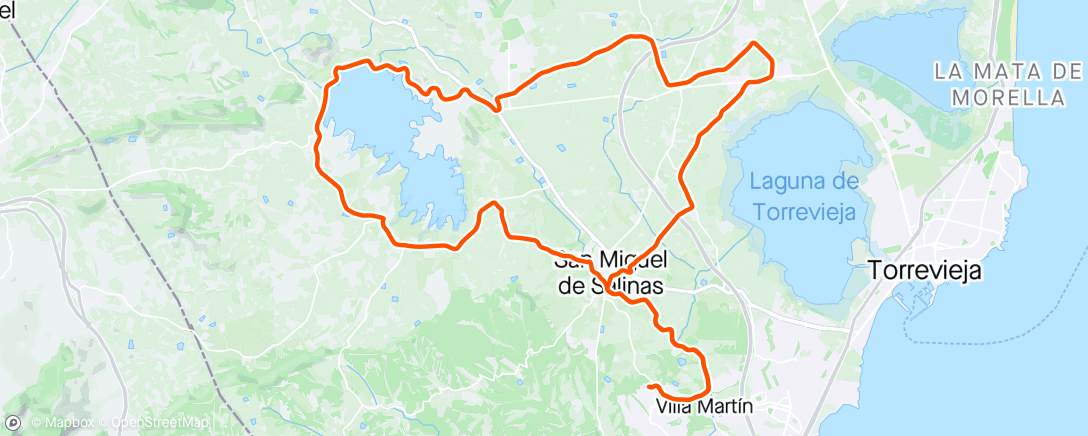 Map of the activity, Morning Ride - joined Phil at the lake