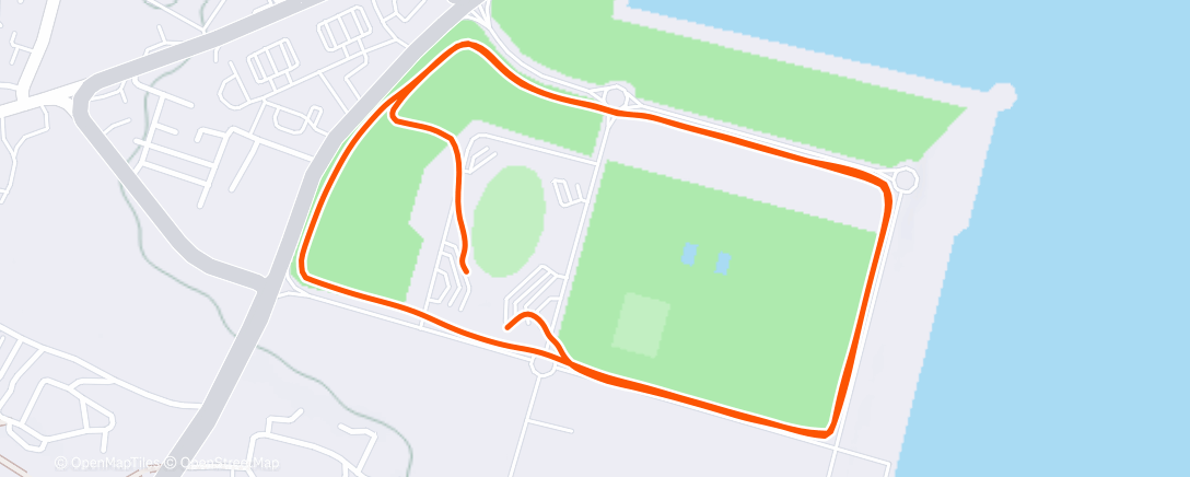 Map of the activity, Evening Run