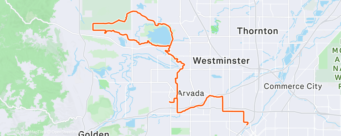Map of the activity, Standley Lake and Rocky Flats