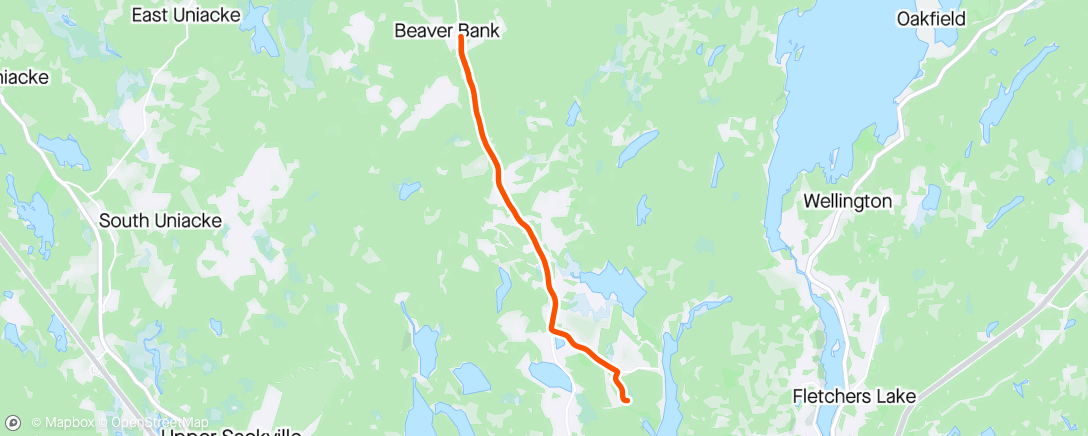Карта физической активности (Top of Beaverbank and back)