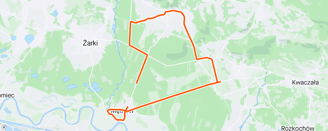 Map of the activity, Evening Ride