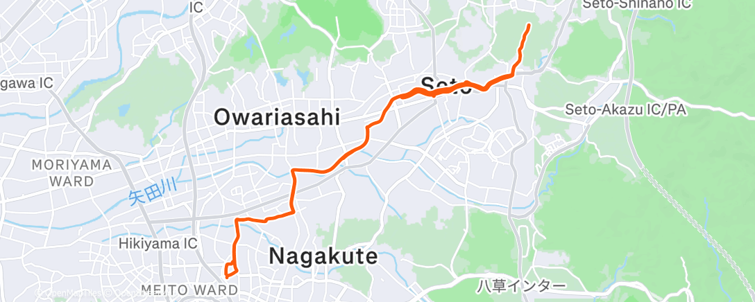 Map of the activity, 朝のライド