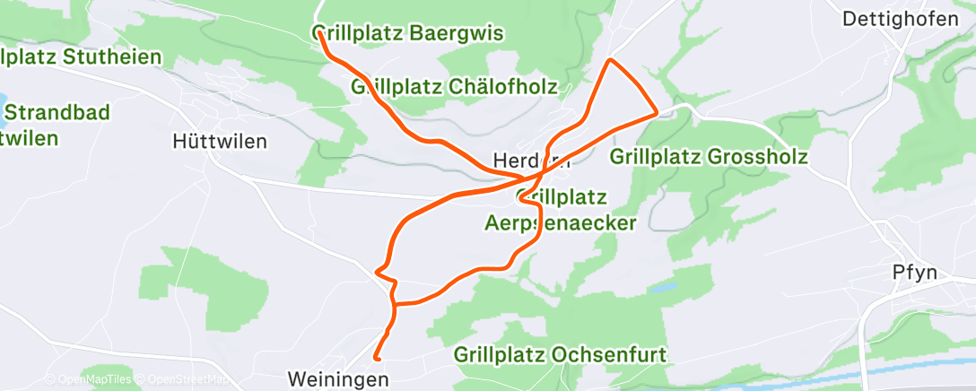 Map of the activity, Tagesdosis hill reps🥶