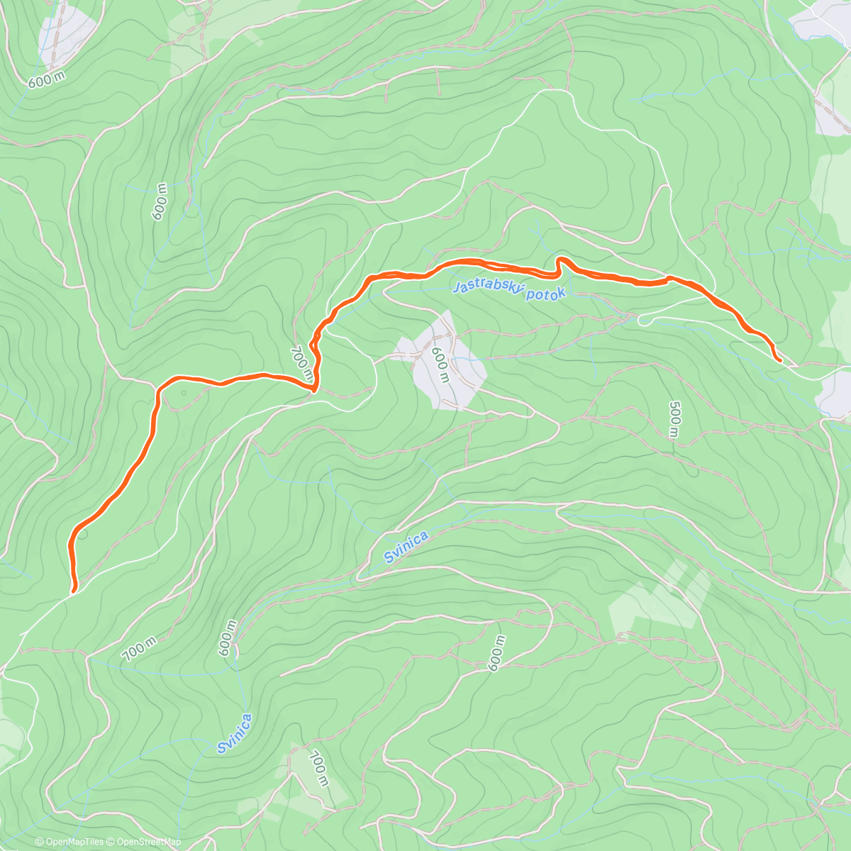Map of the activity, Afternoon Hike