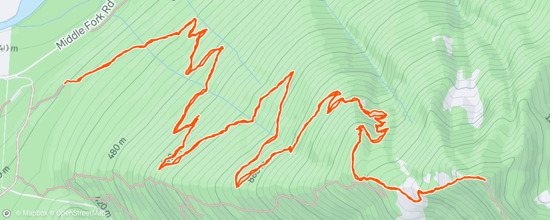 Map of the activity, Morning Hike