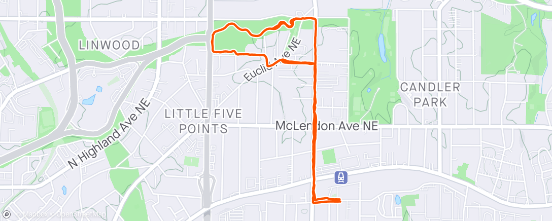 Map of the activity, Hill repeats