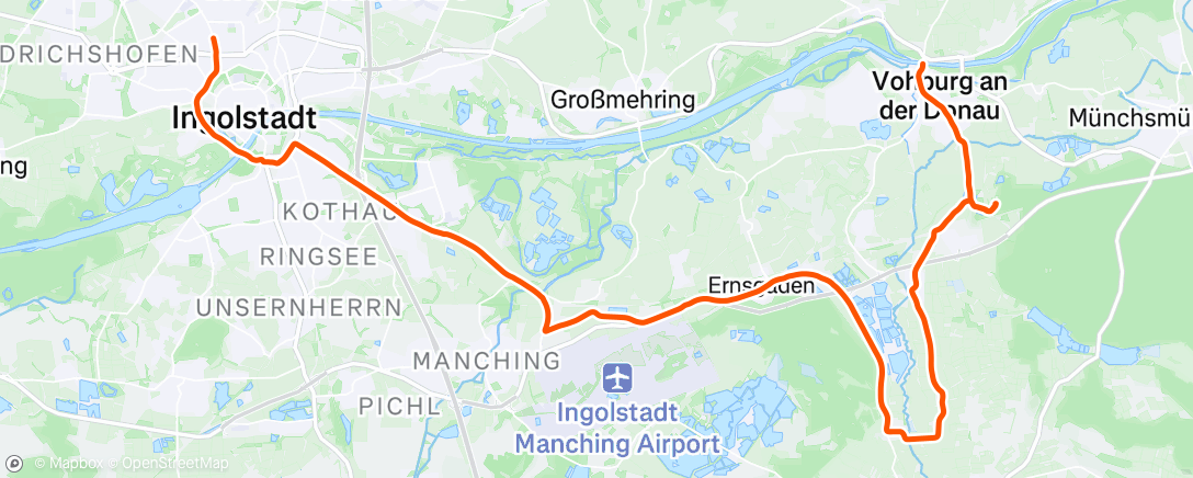 Map of the activity, Fahrt am Nachmittag