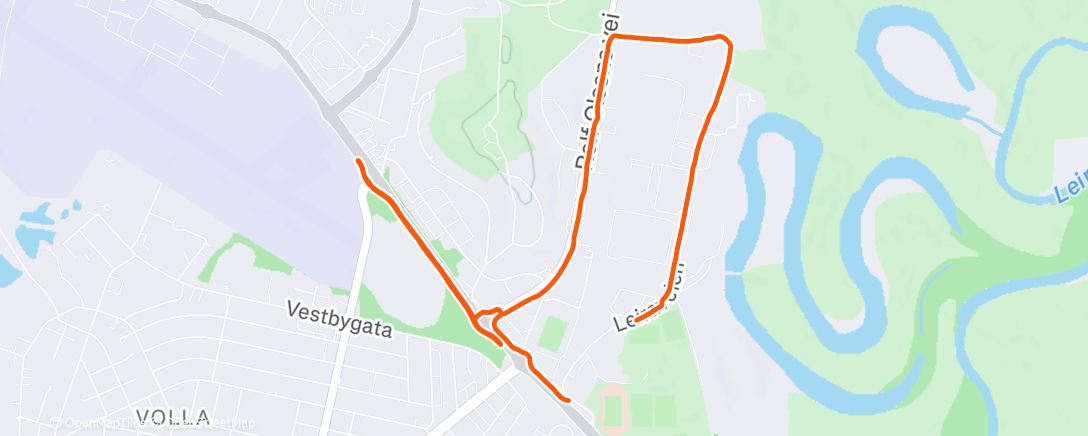 Map of the activity, Pyramideintervaller med Romerike Runners