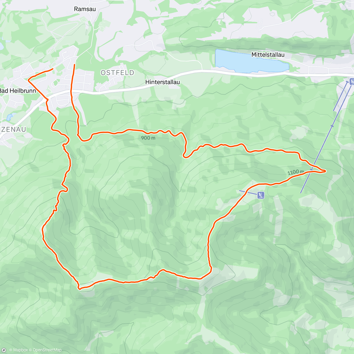 Map of the activity, Schöne Trainingsrunde durch feinsten Nebel