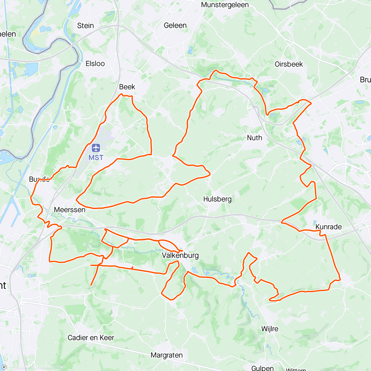 Map of the activity, Amstel gold 2024