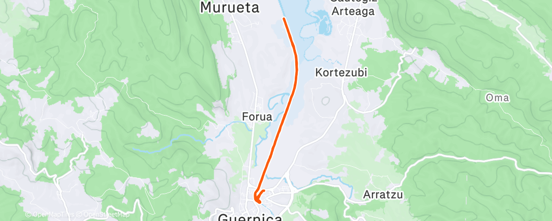 Map of the activity, Morning Run