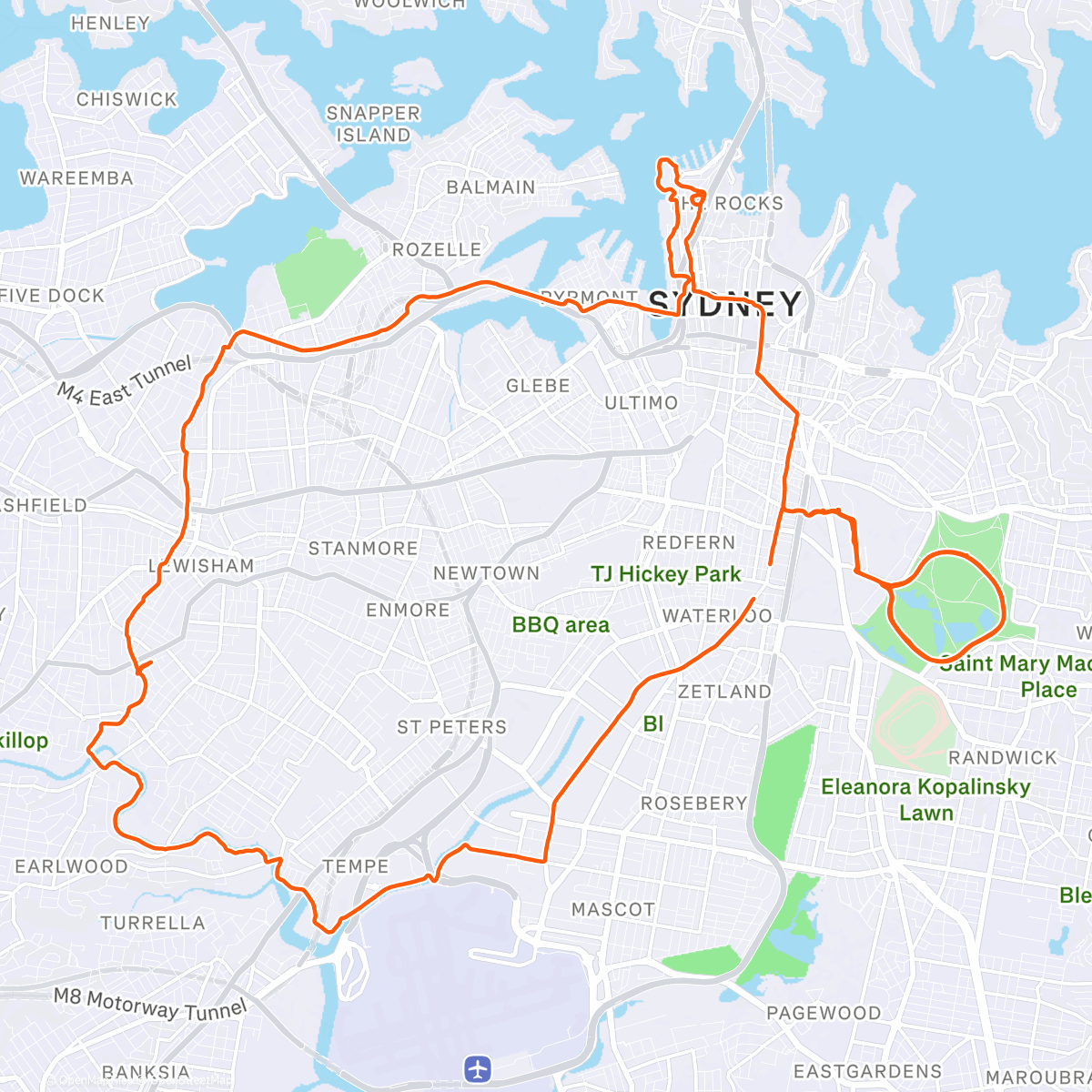 Map of the activity, Morning Ride