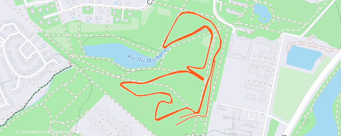 Map of the activity, Course à pied dans l'après-midi